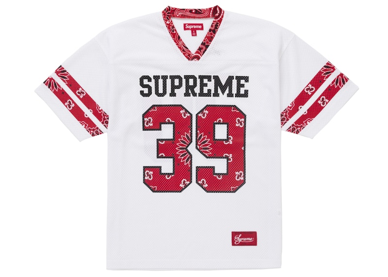 Supreme Bandana Football Jersey White メンズ - SS25 - JP