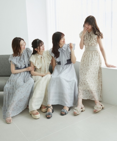 ボウタイフリルコルセットワンピース/MAJESTIC LEGON(マジェスティック