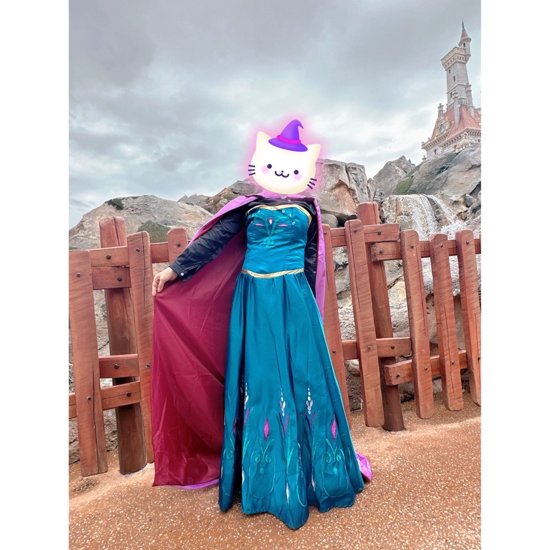 バースデイ cottori エルサ 戴冠式 ドレス マント ティアラ 130