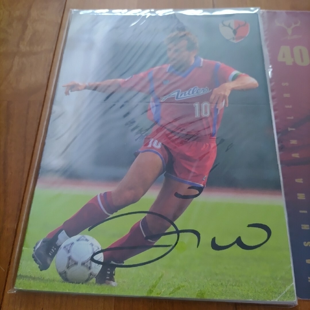 タイムセール 鹿島アントラーズ ジーコ サインノート 鈴木優磨 下敷き