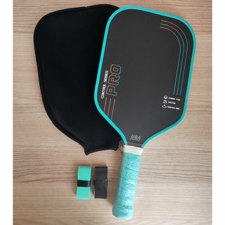 ピックルボール パドル T700生カーボンファイバー 水色 16mmの通販 by