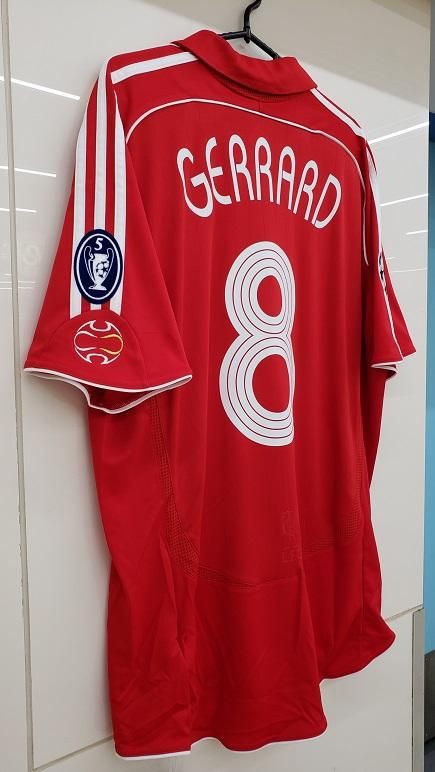 リバプール（H) UEFA CL決勝2007 ジェラード＃8+金刺繍+パッチ2個！