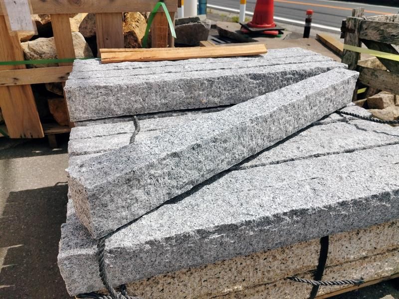 白御影石 延石＜価格,サイズ,色＞｜岐阜・愛知で庭石販売と庭造りの