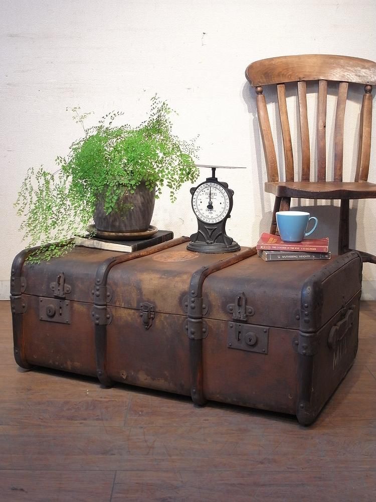 アンティーク ヴィンテージ ドイツ製 大型トランク 船トランク ロー