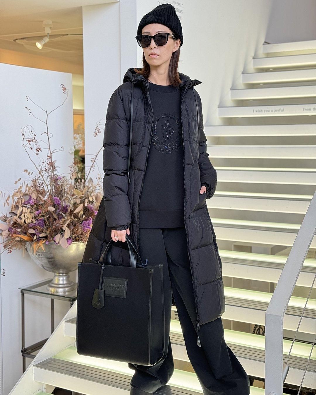 MONCLER GRENOBLE FEMME｜IDOCRASE LONG COAT｜BLACK｜2024秋冬