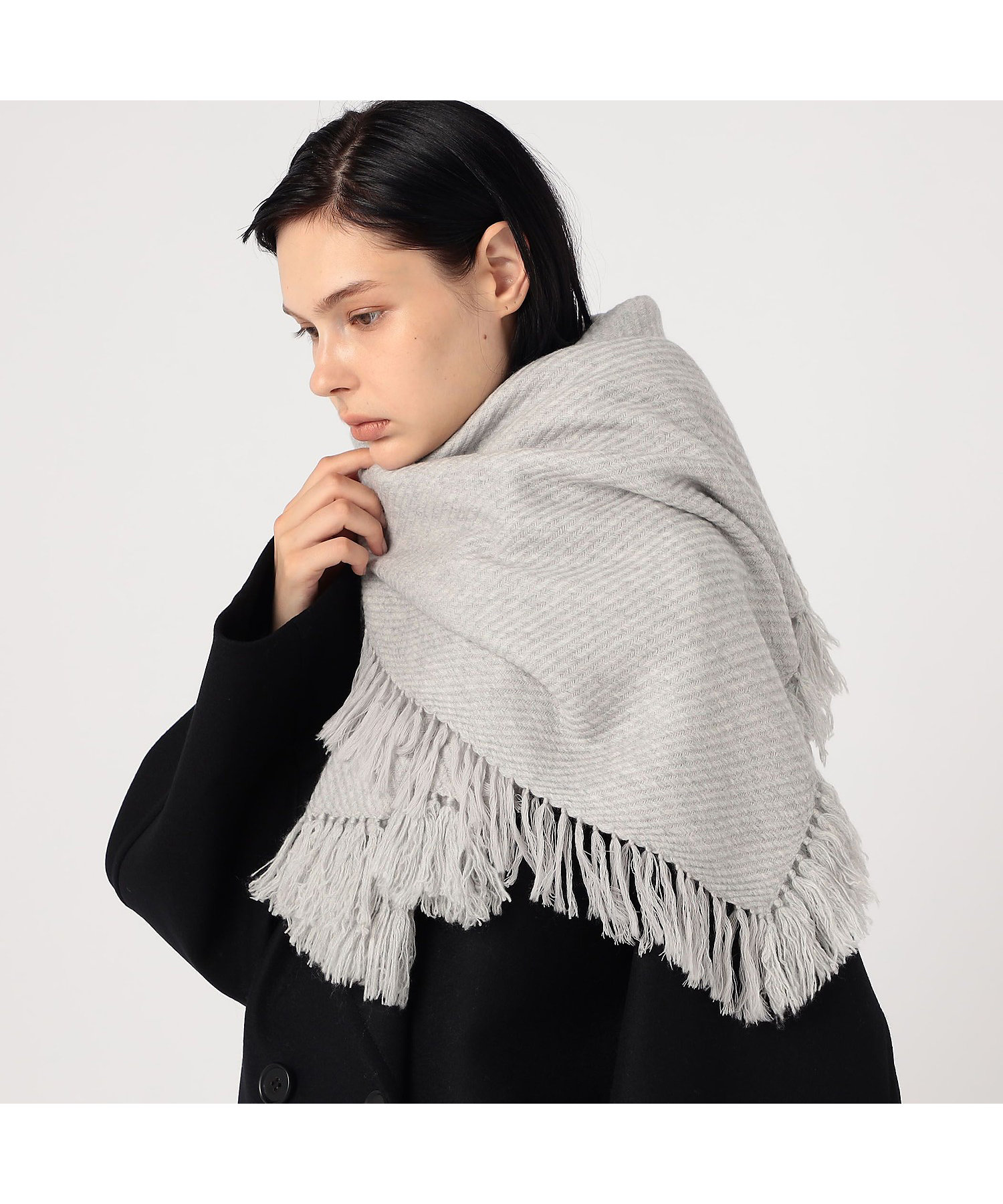 douce gloire フリンジスクエア ストール | maison