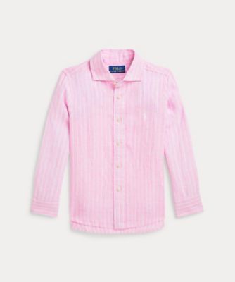 ストライプド リネン シャツ CWPOWOVB6820573 | POLO