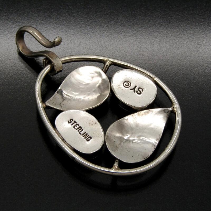 Steve Yellowhorse ナバホ族 ペンダント ターコイズ リーフ スティーブ