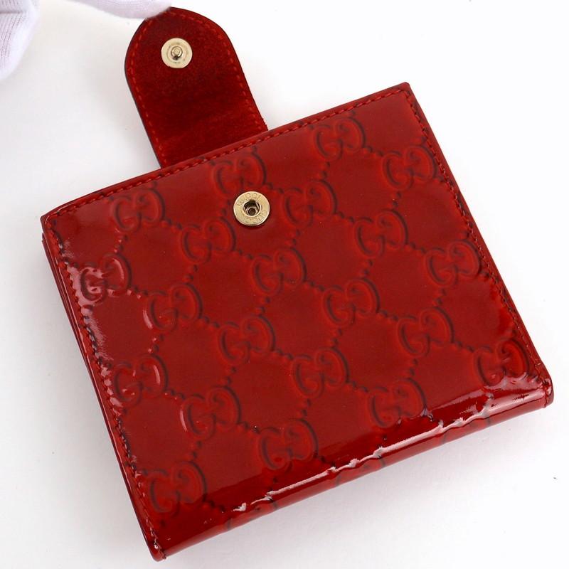 GUCCI（グッチ） 財布 レディース エナメル パテントレザー Wホック