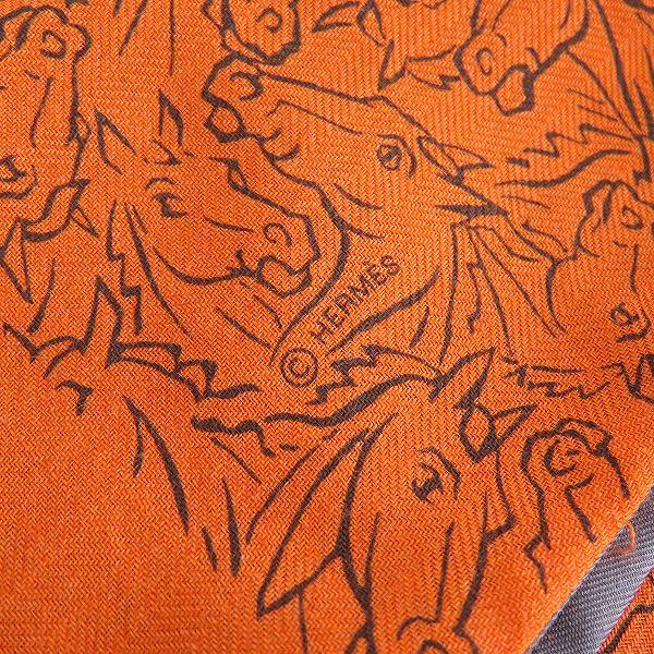 HERMES（エルメス） #apzm ストール ショール カシミヤ シルク 馬柄