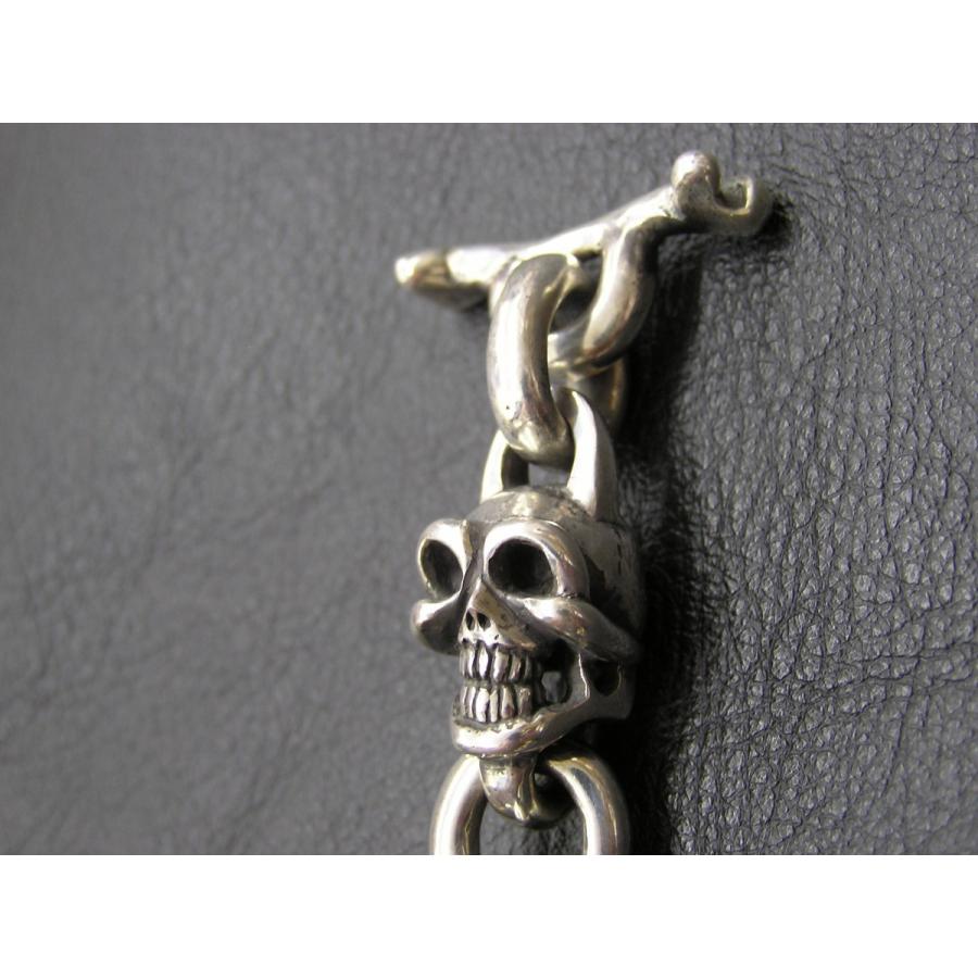 2連スカルブレスレット *Destino* 髑髏 ドクロ シルバーブレスレット