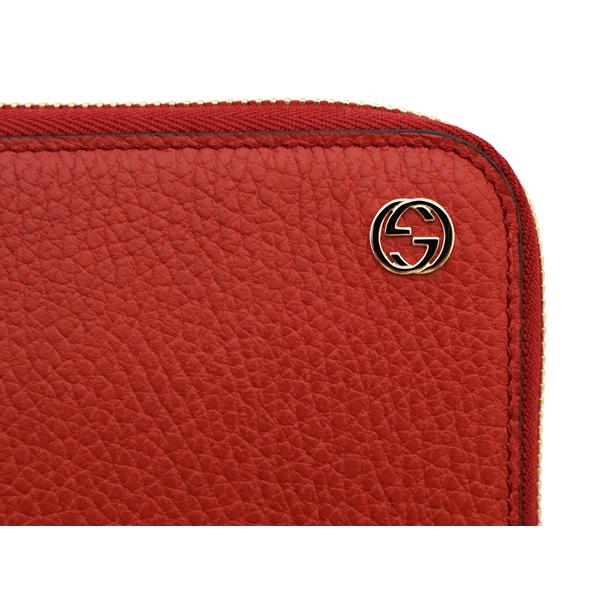 GUCCI（グッチ） 財布 ラウンドファスナー長財布 メンズ レッド 449347