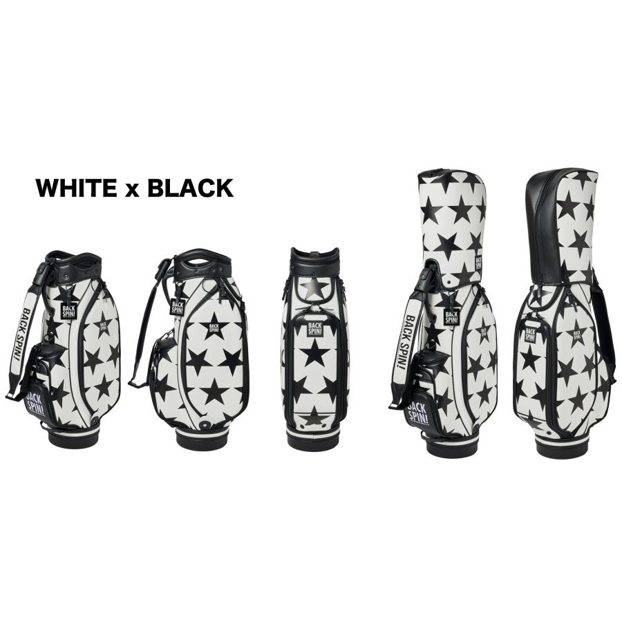 ゴルフバッグ キャディバッグ メンズ レディース 星柄 BACK SPIN