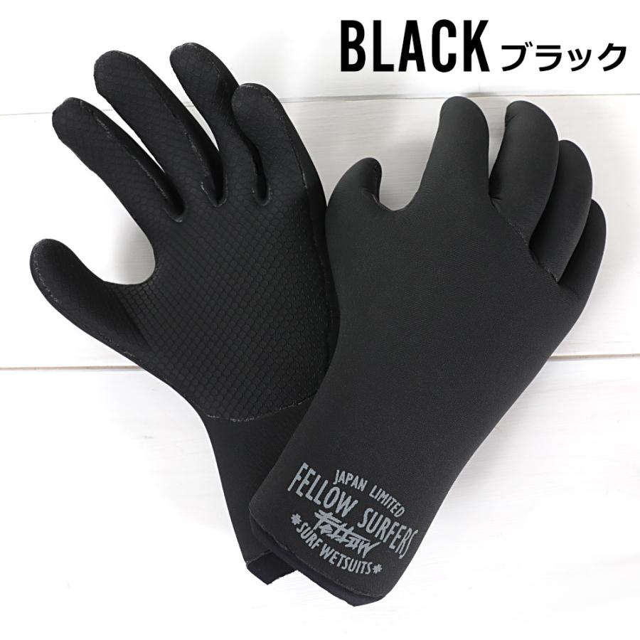 FELLOW サーフグローブ ウエット グローブ ALL3mm 保温 起毛