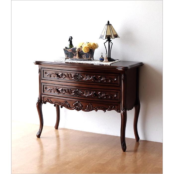 チェスト 猫脚 アンティーク 家具 木製 無垢 玄関 寝室 コンソール