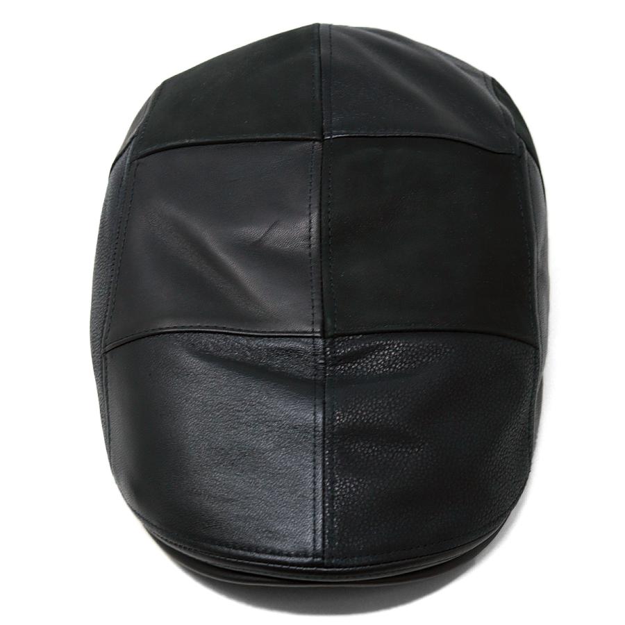 レザーハンチング パッチワークレザー ハンチング 革 本革 帽子 大きい