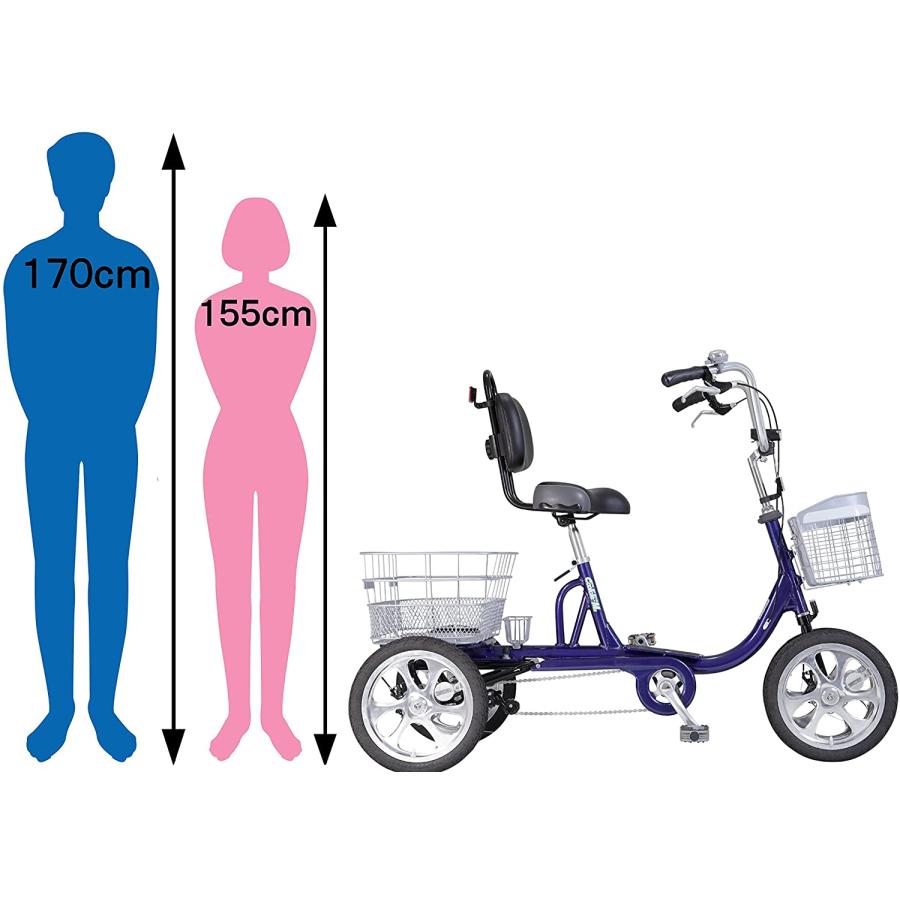 選べる3色 aero クークル M2 TB-M14 高齢者 シニア用四輪自転車 14