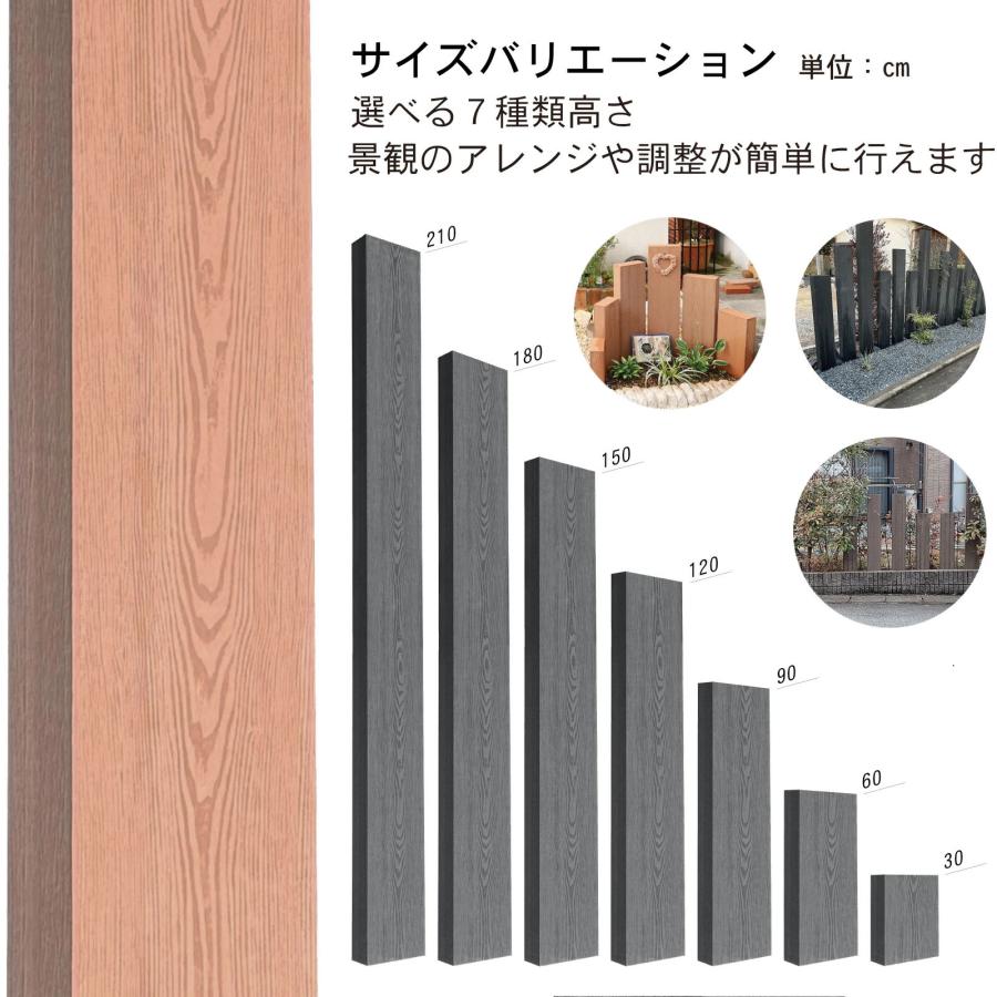 igarden（アイガーデン） 枕木 人工木製 210cm 3本セット ブラック