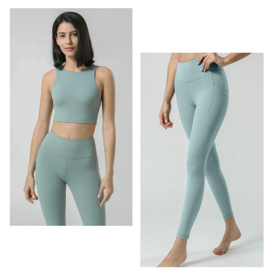 ヨガウェア レディース 上下セット おしゃれ シンプル セットアップ
