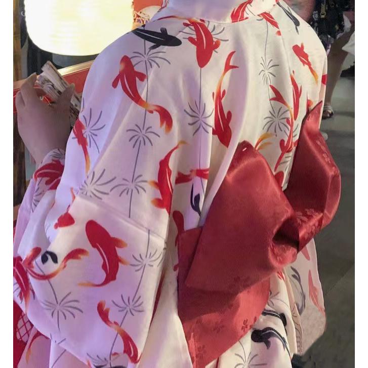 浴衣 金魚 セット レディース 大人 金魚柄 赤金魚 大きサイズ 古典柄