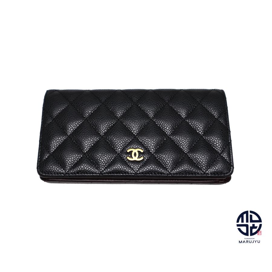 CHANEL（シャネル） 黒 キャビアスキン マトラッセ ゴールド金具 2