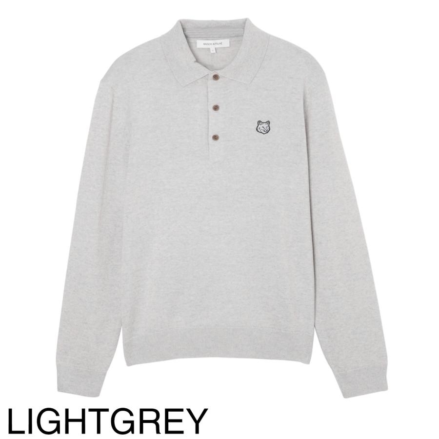 MAISON KITSUNE（メゾン キツネ） ニット 長袖ポロシャツ FOX HEAD