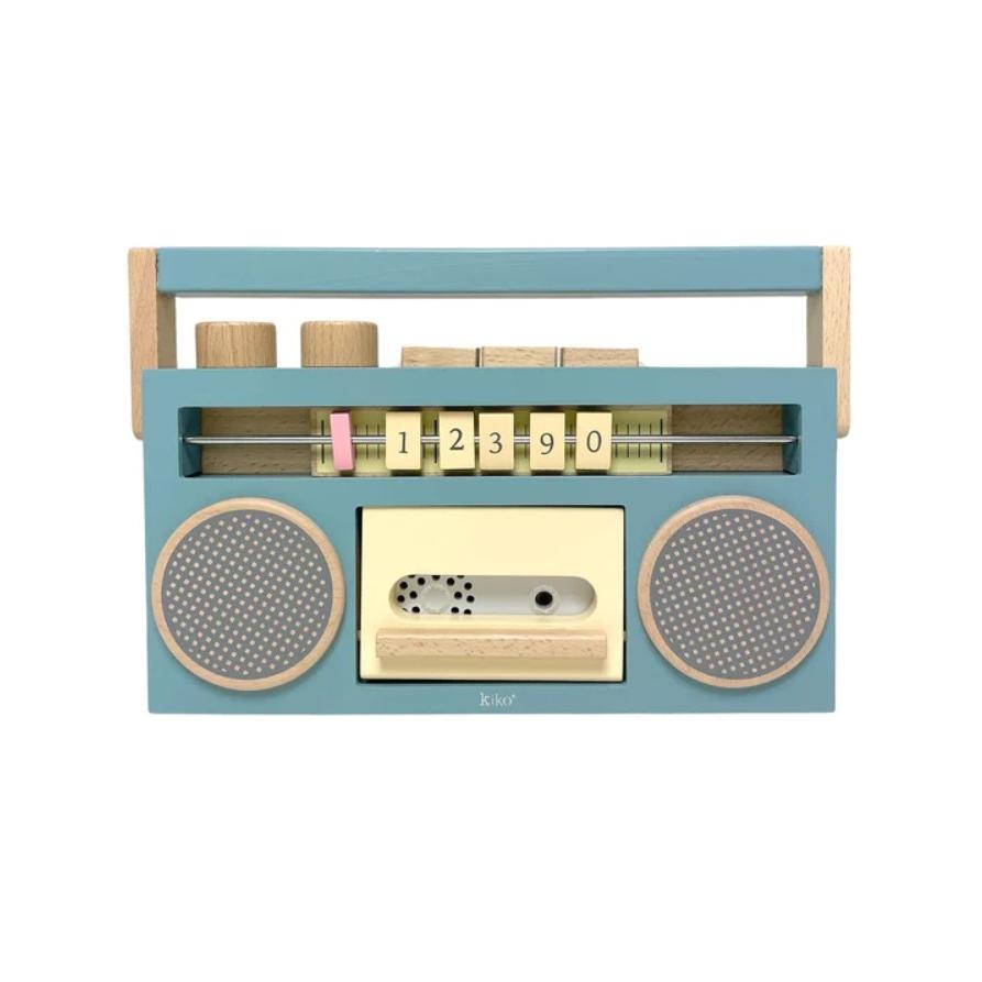 kiko 木製おもちゃ テープレコーダー ラジカセ型のおもちゃ 録音