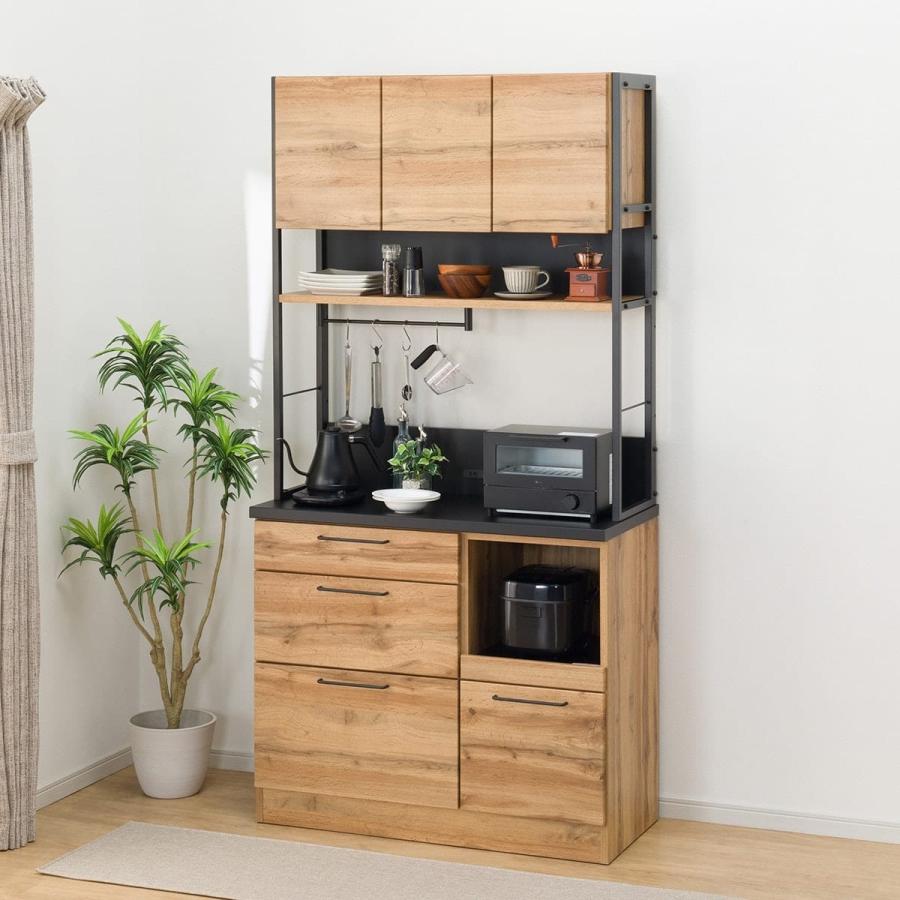 ニトリ（NITORI） 幅100cm キッチンボード(IM301 100OP LBR) ニトリ