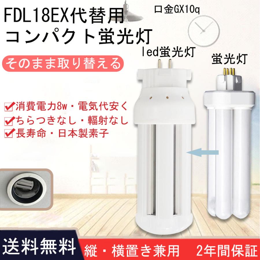 FDL18EX-L 3波長形電球色 日立 三菱 パナソニック 東芝 18形蛍光灯代替