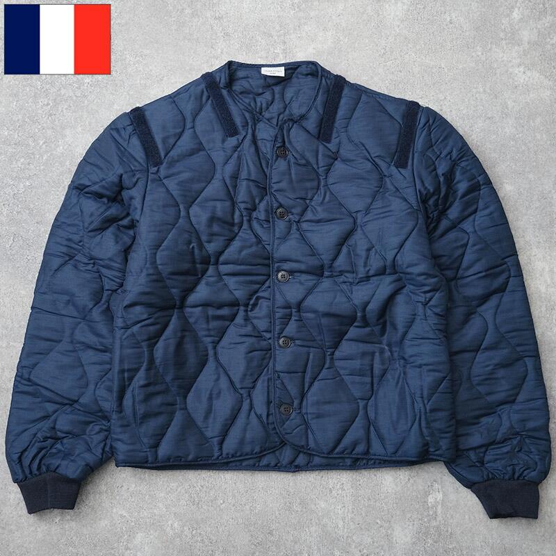 フランス軍 MP キルティング ライナージャケット ネイビー デッド