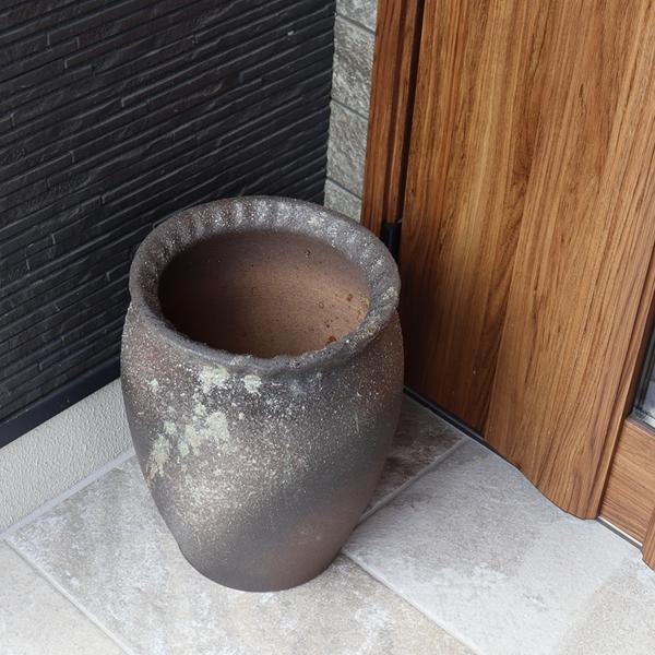 傘立て 陶器 おしゃれ 信楽焼 かさたて 和風 傘入れ モダン 黒 玄関