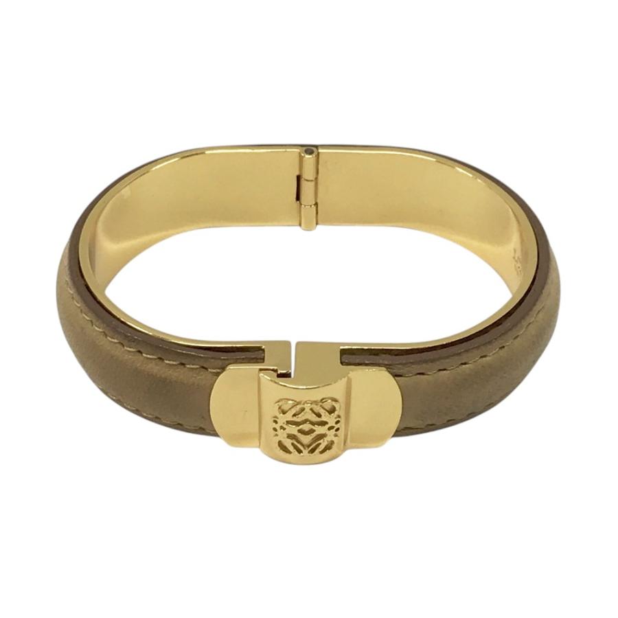 LOEWE ロエベ レザー バングル ブレスレット ブラウン系 : ブランド