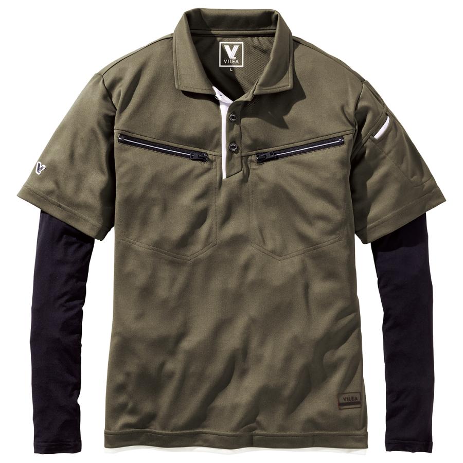 HOOH（鳳皇） 村上被服 フェイクレイヤード半袖ポロシャツ 606 HOOH