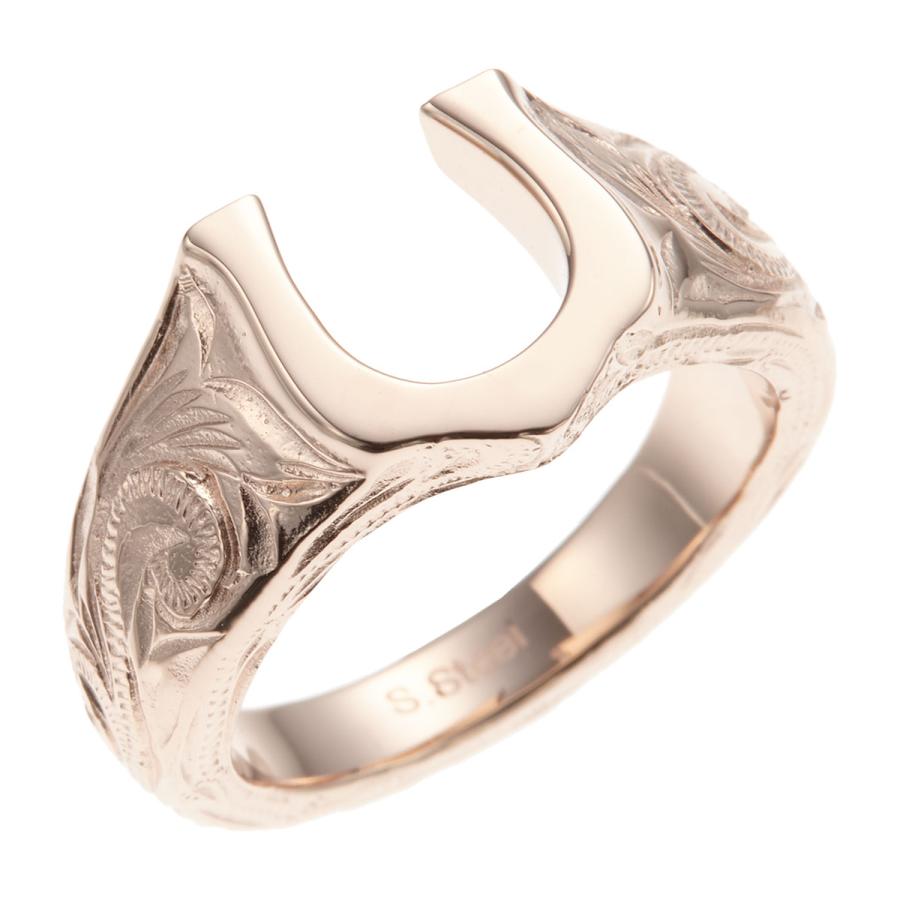 リング サージカルステンレス製 ハワイアンジュエリー 馬蹄 ひづめ