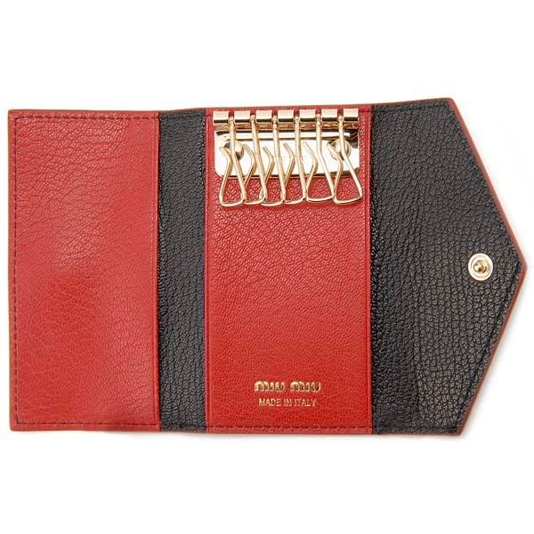 miu miu（ミュウミュウ） キーケース ブラック 5PG222 2BC3 F0002