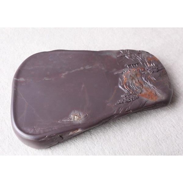 硯 老坑 蕉白 金綫 雲龍文 書道具硯 すずり 端溪硯