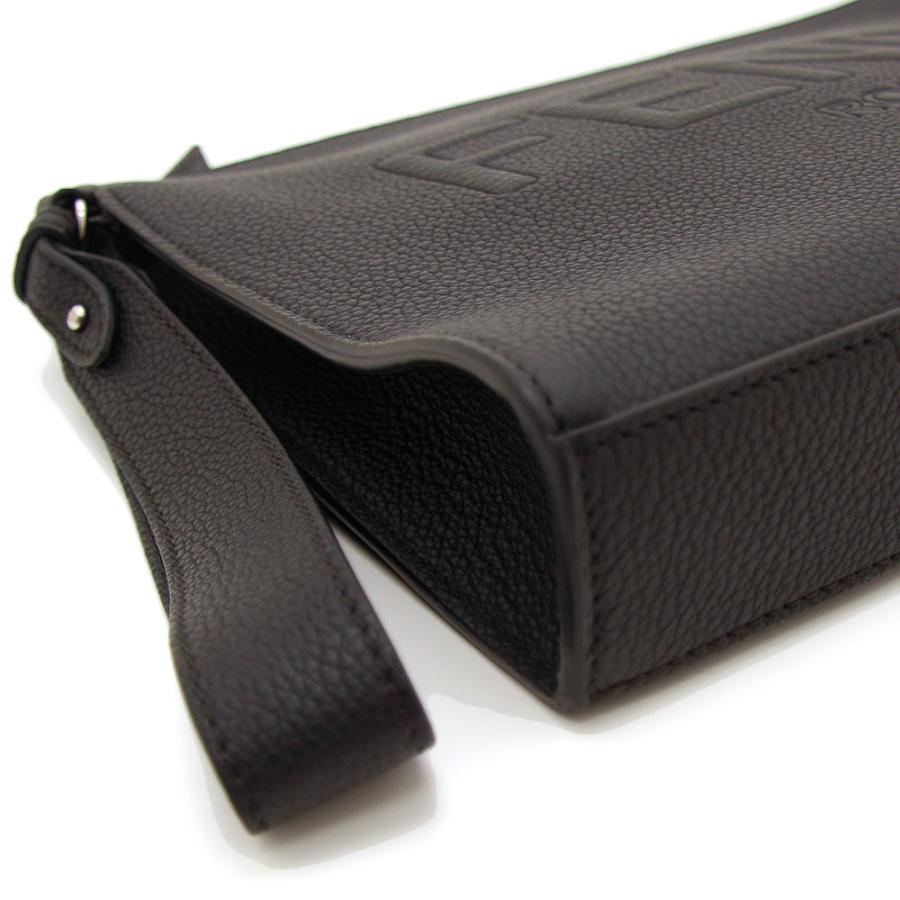 FENDI（フェンディ） FENDI ROMA クラッチバッグ ブラックレザー