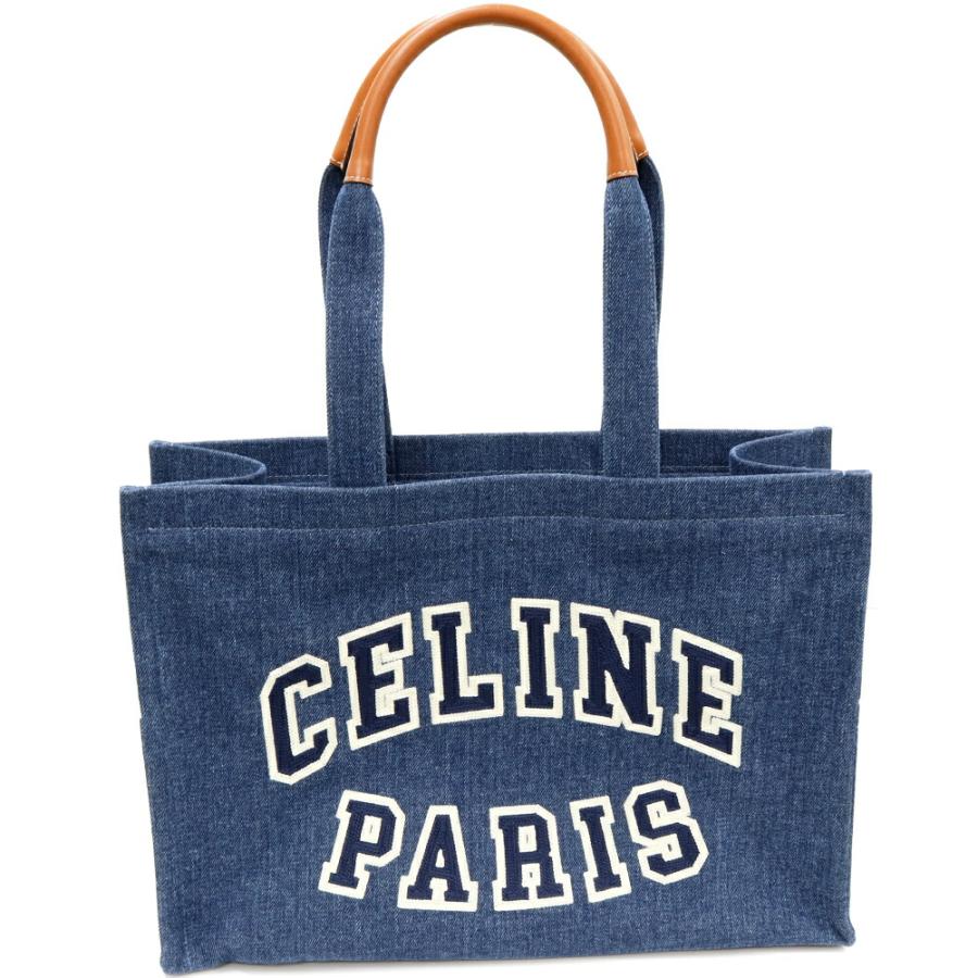 CELINE（セリーヌ） トートバッグ ラージ カバ デニムキャンバス
