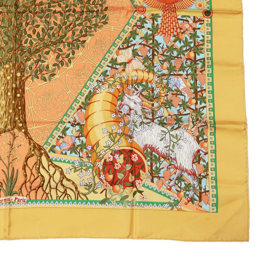 名東】エルメス カレ90 スカーフ Axis Mundi 世界の中心軸 シルク100