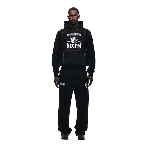6PM x TRUE RELIGION BUDDHA HOODIE + ICONS OPEN LEG JOGGER