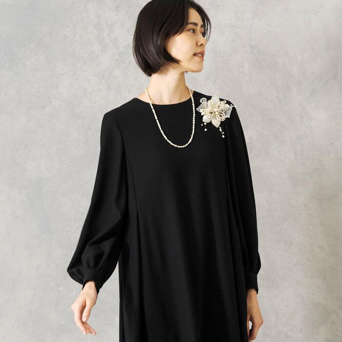 東京ソワール コサージュ ブローチ パール プチソワール オフホワイト