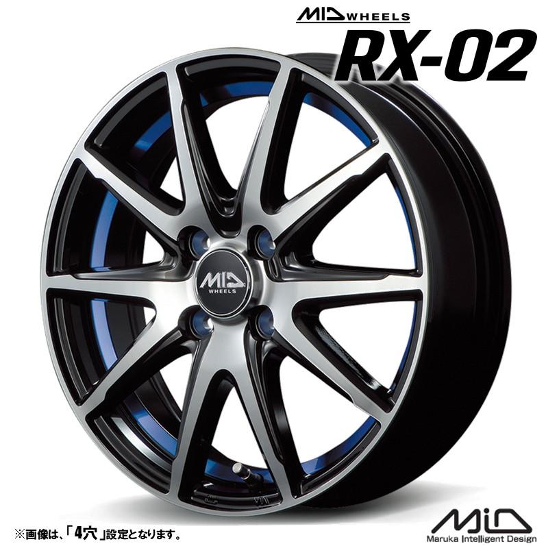 マルカサービス ホイール4本セット MID WHEELS RX-02 15インチ リム幅