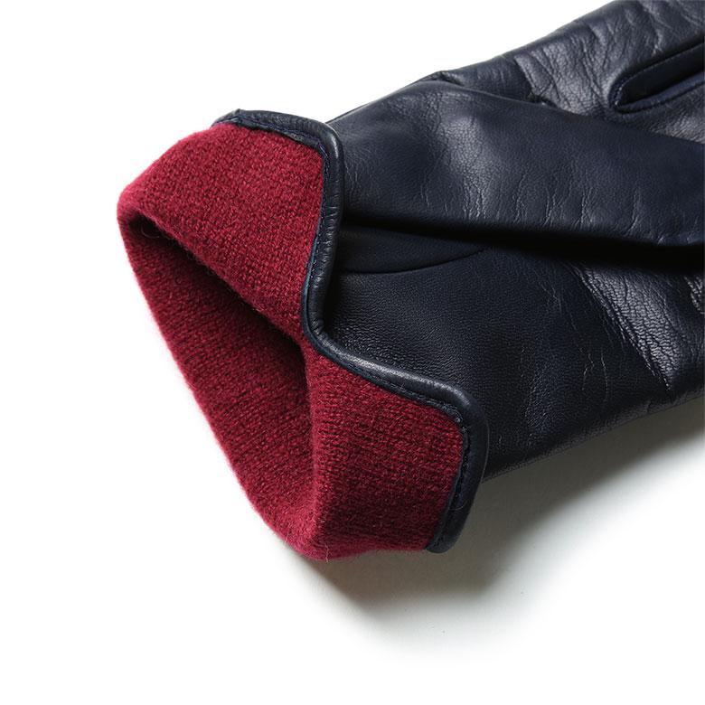 メローラ 手袋 メンズ ナッパレザー x カシミア グローブ MEROLA