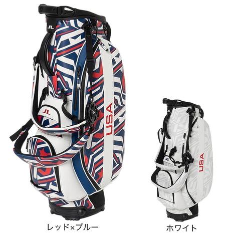 J.LINDEBERG ゴルフ キャディバッグ ホワイト・グレー 良好 多収納 J