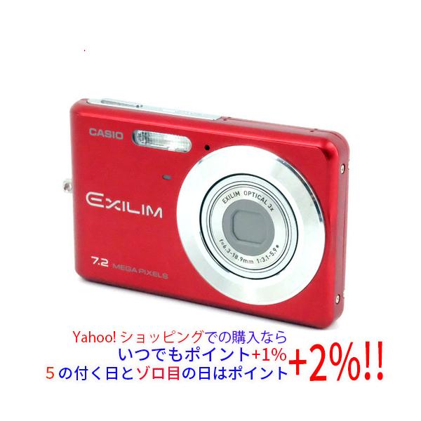 EXILIM ZOOM 【中古】CASIO製 EX-Z77 レッド 720万画素 液晶画面いたみ