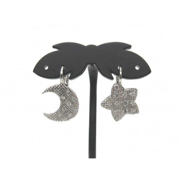 Ponte Vecchio（ポンテヴェキオ） 星・月ピアス WG ホワイトゴールド