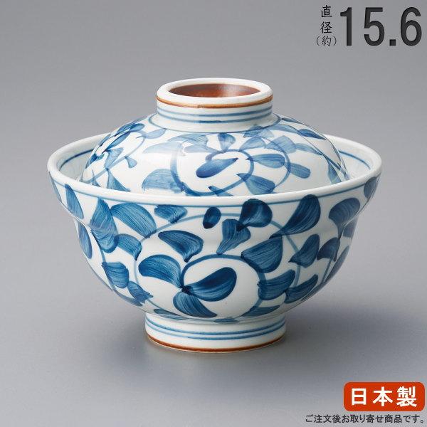 日本製 蓋付き 丼ぶり 唐草蓋丼ぶり 業務用 食器 陶器 どんぶり 鉢