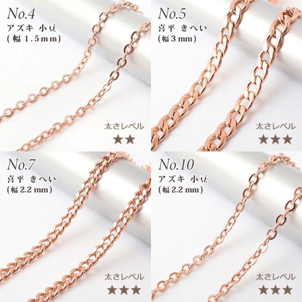 切り売り/約1m 107.サージカルステンレス製チェーン ピンクゴールド