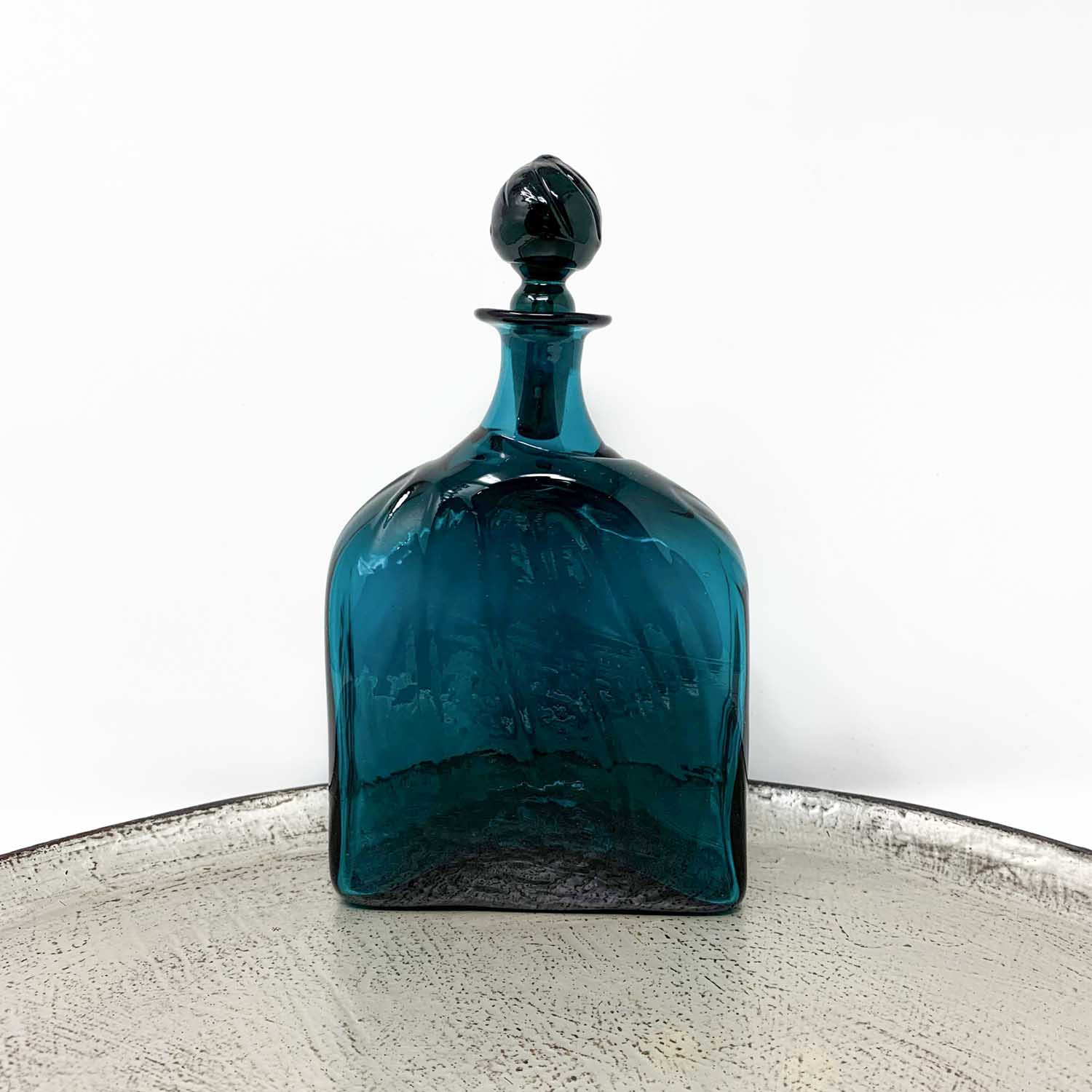 倉敷ガラス 小谷真三 ガラス瓶 蓋付き 中型 透明 民藝 倉敷ガラス 小谷