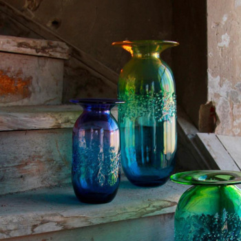 コスタボダ AURORA フラワーベース ブルーxオレンジ オブジェ